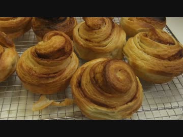 【415作】デニッシュシナモンシュガーロール作ってみた【パン作成】