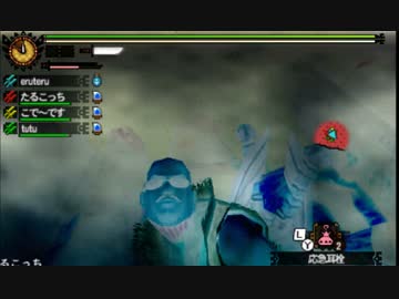 【MH4G】訓練されたハゲ双剣部隊　vs G級アカム【双剣の本気】