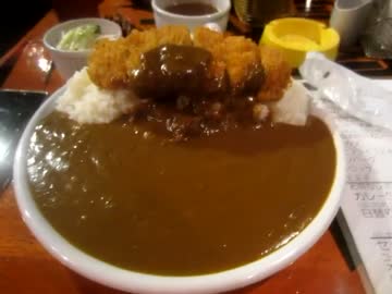 【大盛り】ハマーカフェでカレー大盛り＋豚カツトッピング