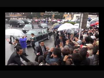 聴衆であふれる安倍総理の街頭演説