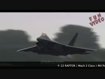 ものすごい角度で上昇するＦ-22