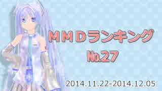 【MikuMikuDance】ＭＭＤランキング　№２７ (11/22～12/5)