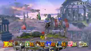 【スマブラWiiU】ピカチュウで雑魚を駆除！８人対戦！