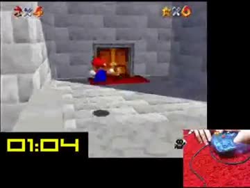 【マリオ64】コントローラー3人持ち16枚RTA　24分23秒