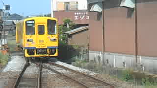 島鉄　神代駅離合(下り車内にて)