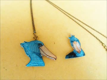 【プラバン】ハシビロコウつくってみた【UVレジン】