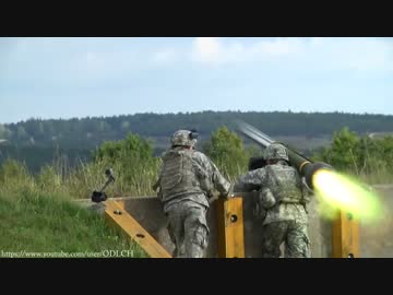 対戦車ミサイル FGM-148ジャベリン　発射演習の様子