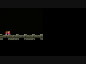 SMW　クッパ城裏口　マントマリオ