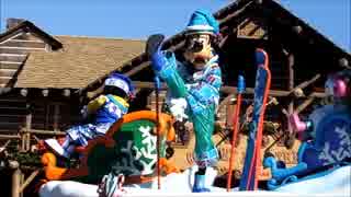【TDL】サンタ村1st親子ポジ_グーフィーの足上げ手拍子【141214_1回目】