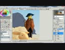 【自作ペイントソフト】年賀状用のイラスト描いてた【GTK+】