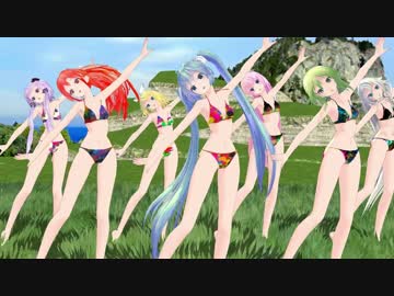 【MMD】Tdaシスターズ　Wavefile　ネオン+フル透け