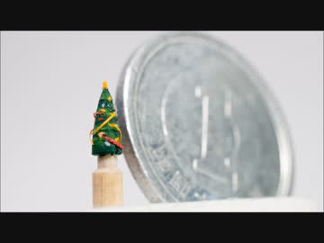 爪楊枝を削ってクリスマスツリーを作ってみた