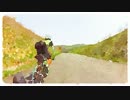 自転車車載動画を水彩画風アニメにしてみた（竜飛岬ダウンヒル）