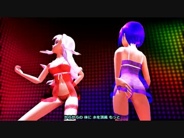 【MMD】あずさ貴音 ベビードールでロゼッタ 1080p【紳士向け】