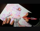 結月ゆかりを描いてみた。【点描】