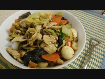 【野菜たっぷり】あんかけ五目中華丼【うずら大好き】