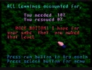 PCエンジン版 レミングス Mayhemの30ステージ目+次