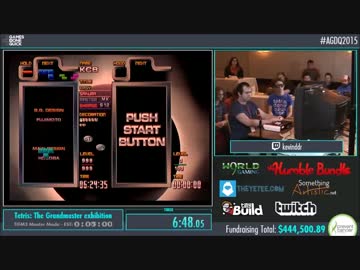 【AGDQ’15】「宇宙最大テトリスプレイヤー」による大神業瞬間【TGM3】
