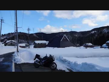 【バイク車載動画】 琵琶湖の北の方まで雪を見に行ってきた