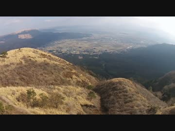 阿蘇とバイク空撮