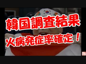 【韓国調査結果】 火病発症率確定！