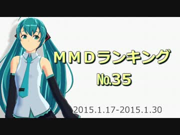 【MikuMikuDance】ＭＭＤランキング　№３５ (1/17～1/30)