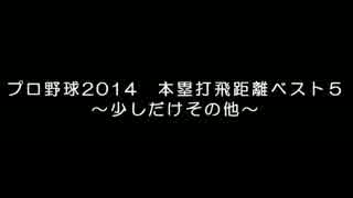 プロ野球2014　本塁打飛距離　ベスト5　～少しだけその他～