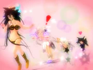 【MMD節分】ラムちゃんっぽい姫鴉Ⅲ[鬼ごっこ!?]_270p_60fps ※無音