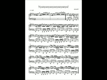 ピアノ譜 Nyanyanyanyanyanyanya テスト投稿 ニコニコ動画