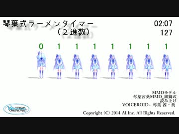 【第14回MMD杯本選】琴葉式ラーメンタイマー（２進数）