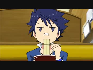 タケルくんが麺をすすり続けるだけ
