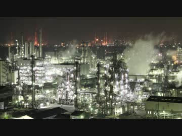 真夜中の工場見学（水島コンビナート）