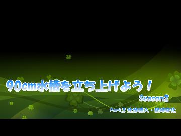 90ｃｍ水槽を立ち上げよう！ Season2　part.2
