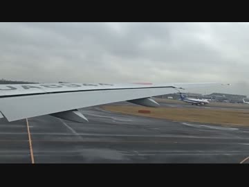 【機窓】JAL ボーイング777-300 羽田-那覇 #1【プッシュバック～タキシング】