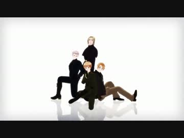 【APヘタリアMMD】米英仏普でマイルームディスコナイト