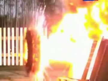 ド迫力必見！！迫撃砲防御システム高速撮影ロシア戦車　対戦車砲だった