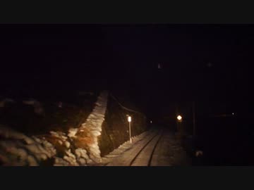 【前面展望】猪谷ー笹津【高山本線･夜の富山行き】