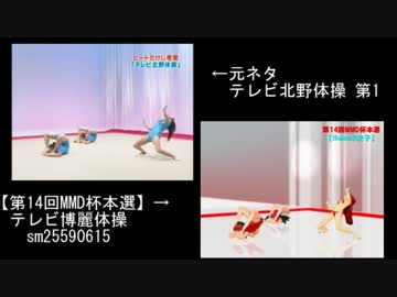 【第14回MMD杯EX】博麗体操の比較動画