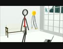 【MMD】針金Pとアテン神がダンスを練習しているようです【Kinect】