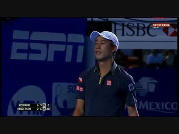 テニス 錦織圭vsケビン・アンダーソン メキシコ アカプルコ準決勝(2015.2.28)