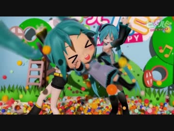 【第14回MMD杯本選Ex】ミクとリンが元気にビバハピ！【フィギュア風】