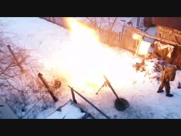 反動で迫撃砲が分解（親ロシア派）