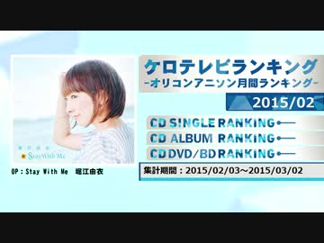 アニソンランキング　2015年2月【ケロテレビランキング】