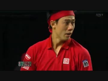 テニス 錦織圭 デビスカップ日本vsカナダ シングルス第3セット(2015.3.7)