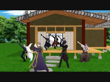 リハーサルを終えた刀剣男士達が本番撮影を始めるようです