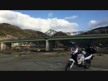 【バイク車載】タイヤ慣らしがてらカレーうどん【ラジヘリ空撮】