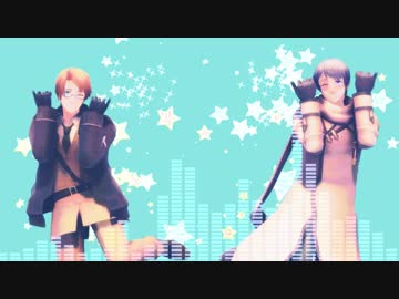 【APヘタリアMMD】はるまちトゥインクル！([∂]ω[∂])人(^し^)