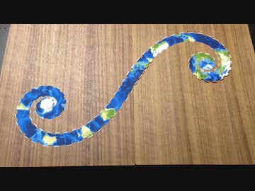 りんごの皮むき風地球儀を作ってみた