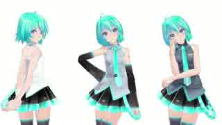 【MMD】Tdaシスターズ Tda式初音ミク　ショート髪デフォ服 モデル配布