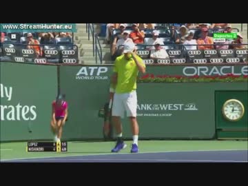 錦織圭 vs F.ロペス BNPパリバ・オープン 2015 4回戦 3/4